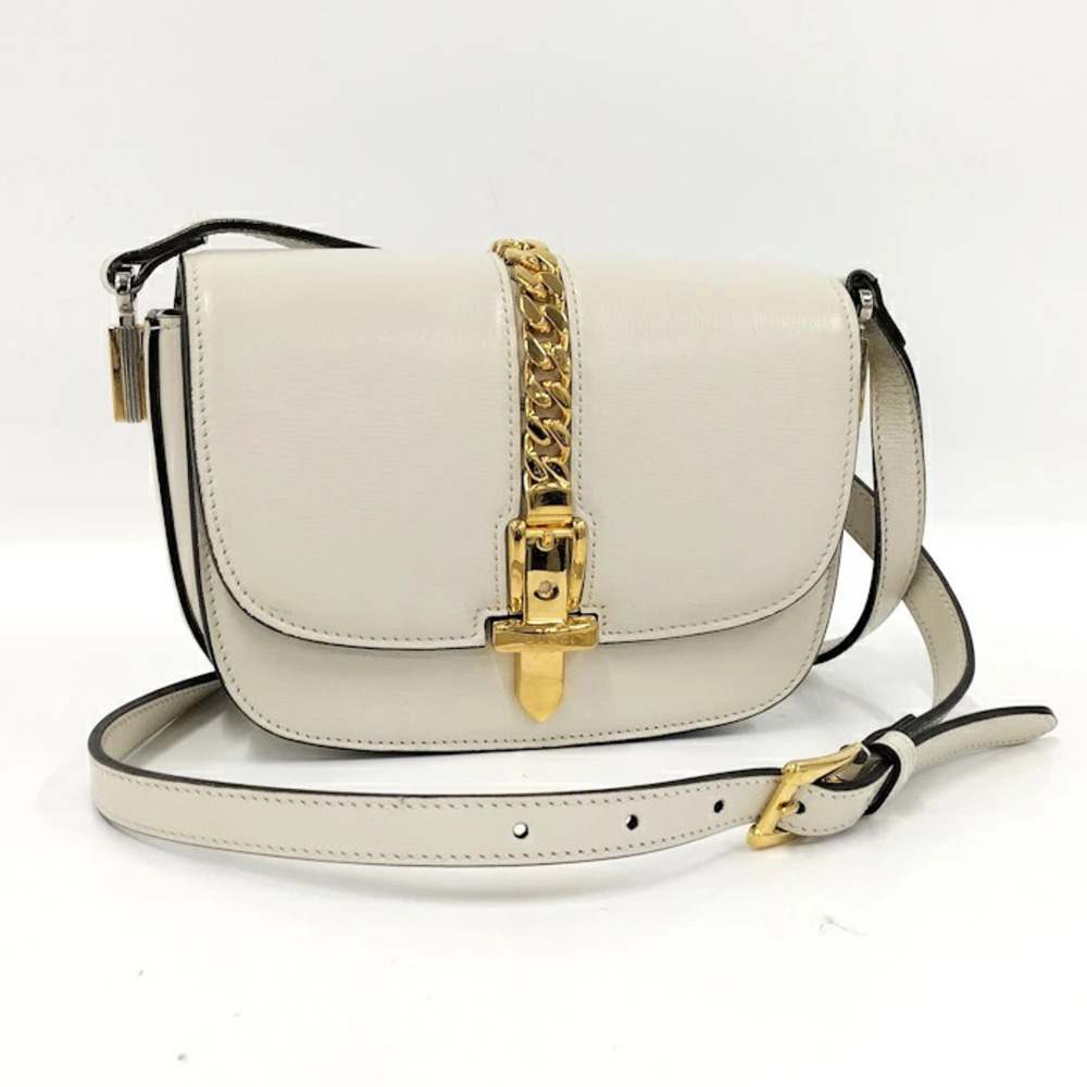 Gucci Shoulder Bag Sylvie Leather White